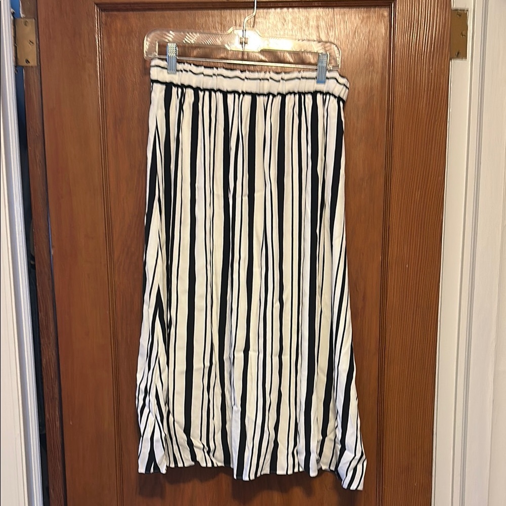 Striped Black and White Women's Skirt